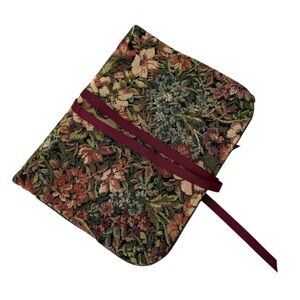 James Avery Vintage 90’s Floral Tapestry Jewelry Folded Case